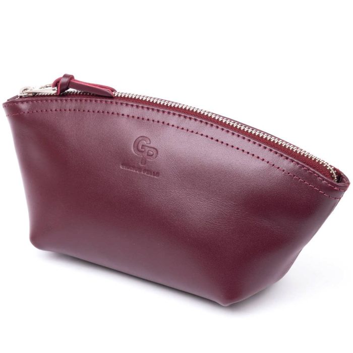 Жіноча косметичка зі шкіри Amelin Grande Pelle 11300 сливова