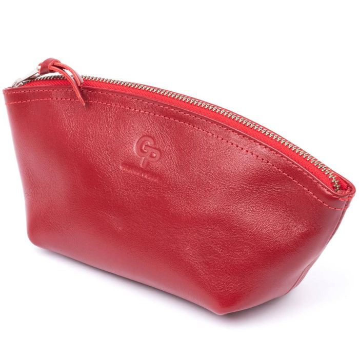 Жіноча косметичка зі шкіри Amelin Grande Pelle 11303 червона