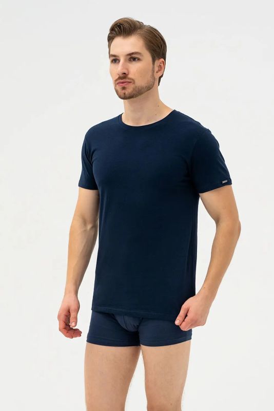 Футболка чоловіча з коротким рукавом 202 NEW 4-5XL Cornette синя
