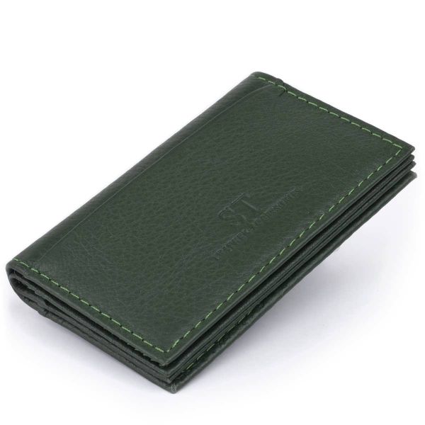 Візитниця-книга ST Leather 19215 зелена