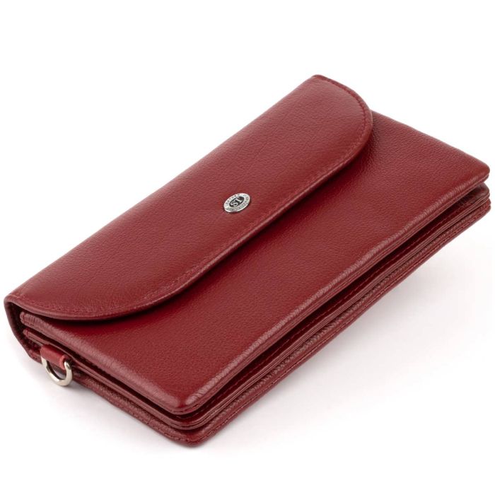 Клатч зі шкіри жіночий ST Leather 19318 бордовий