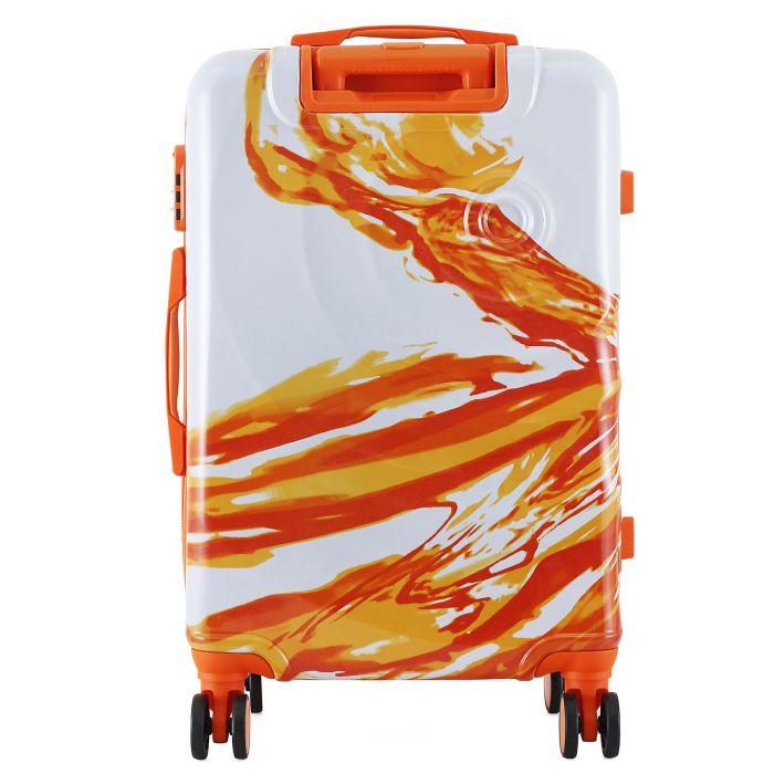 Валіза Semi Line 24" (M) White/Orange Print (T5655-2)