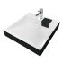 Умивальник на пральну машину без переливу Adamant Washer New Black-White Glossy штучний камінь
