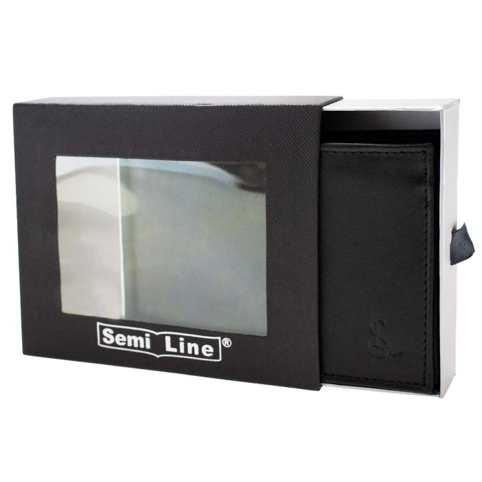 Портмоне чоловіче шкіряне Semi Line RFID Black (P8275-0)
