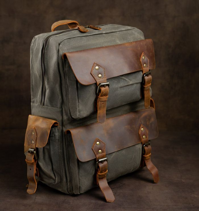 Туристический рюкзак canvas 20107 Винтаж болотный