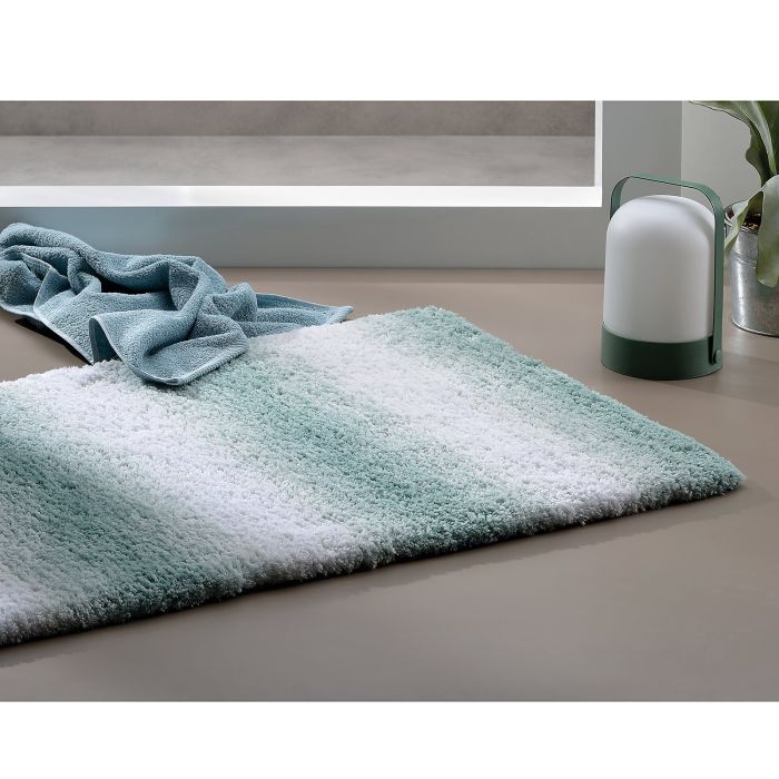 Килимок для ванної KELA Ombre морозно-блакитний 100х60х3,7 см (23570)