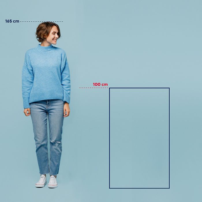 Килимок для ванної KELA Ombre морозно-блакитний 100х60х3,7 см (23570)