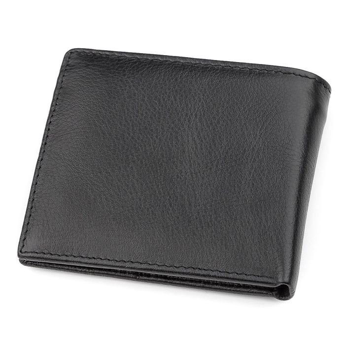 Чоловічий купюрник ST Leather 18305 (ST159) чорний шкіряний