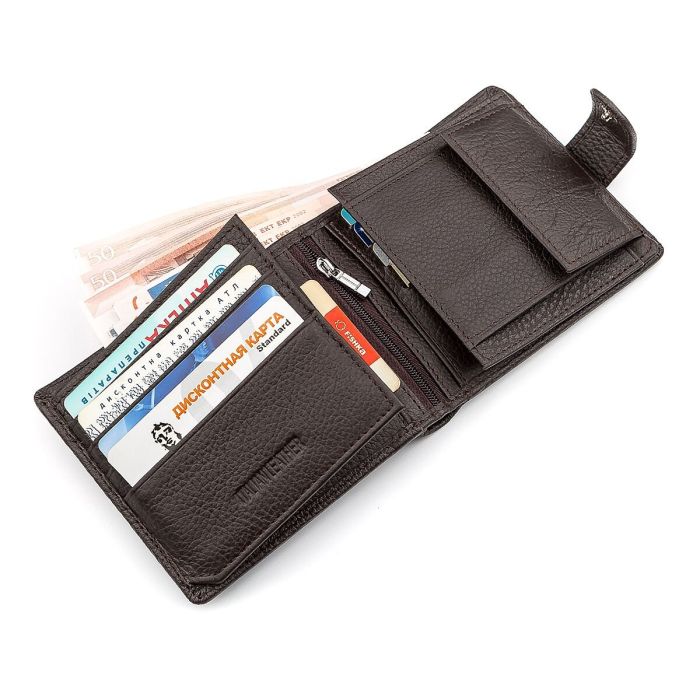 Чоловічий гаманець ST Leather 18347 (ST153) коричневий функціональний