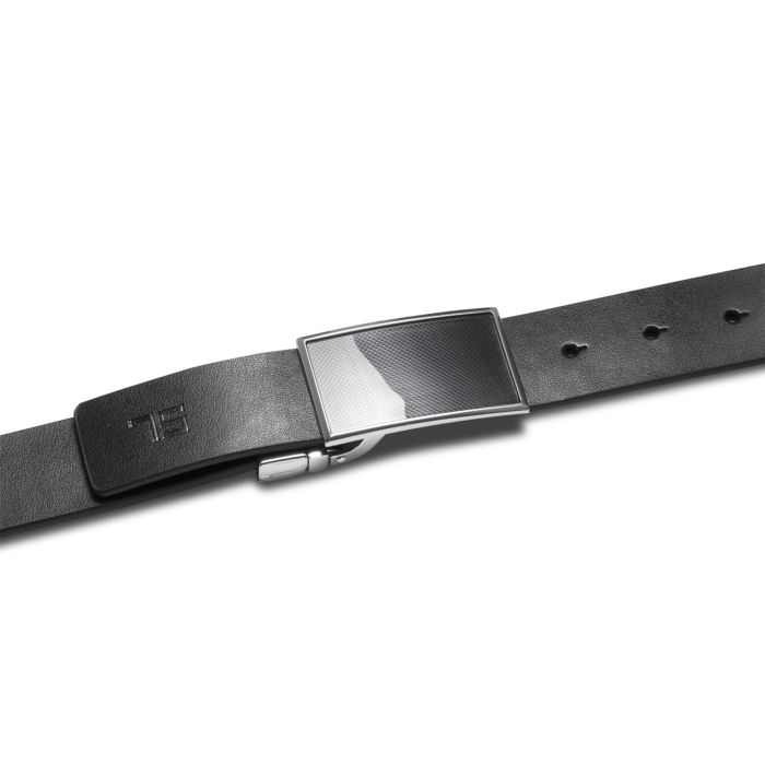 Ремінь чоловічий шкіряний Semi Line Black/Blue (P8234-0 XL)