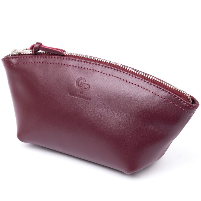 Жіноча косметичка зі шкіри Amelin Grande Pelle 11300 сливова