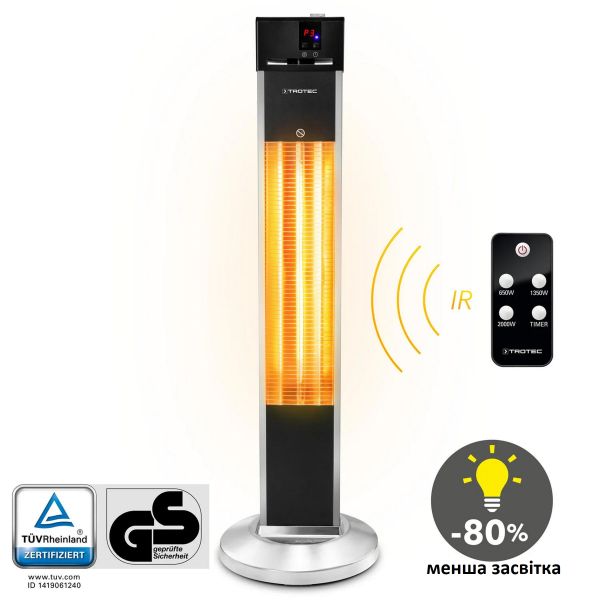 Инфракрасный обогреватель Trotec IRS 2000 E 2000 W Silver/Black (1410003920)