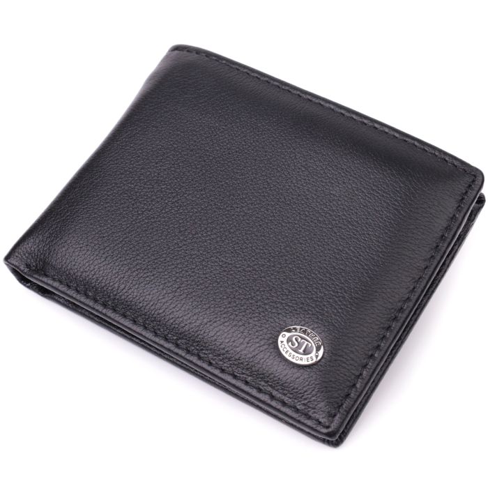 Кошелек-зажим из натуральной кожи ST Leather 22476 черный
