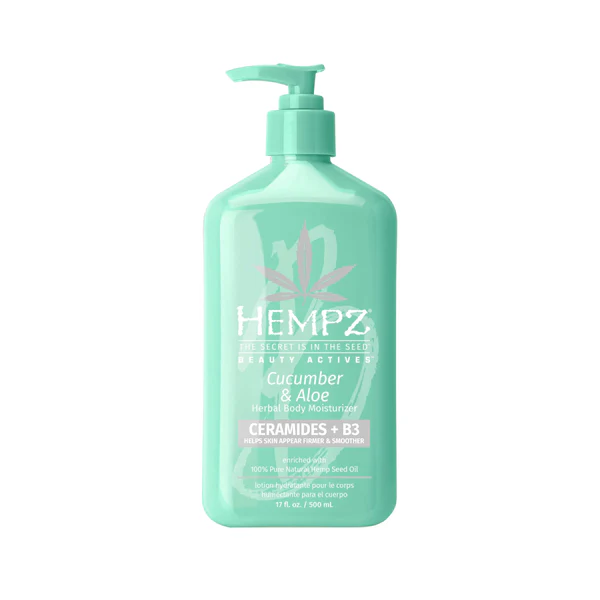 Молочко "Огірок, алое, цераміди + В3" Cucumber & Aloe Herbal Body Moisturizer Hempz 500 мл