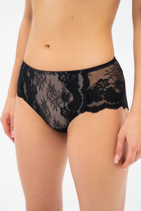 Жіночі трусики PATRICIA 019 211 08 Effetto Lingerie чорний-піон