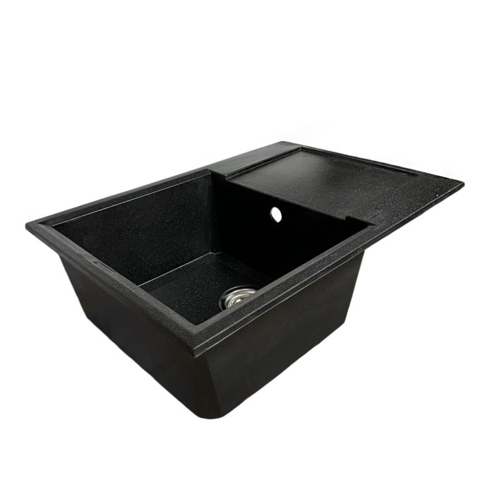 Кухонна мийка Adamant HORIZON MEDIUM чорна 700x500x230 мм, з крилом