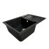 Кухонна мийка Adamant HORIZON MEDIUM чорна 700x500x230 мм, з крилом