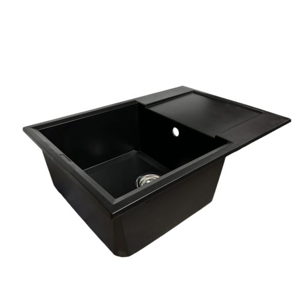 Кухонна мийка Adamant HORIZON MEDIUM антрацит 700x500x230 мм, з крилом