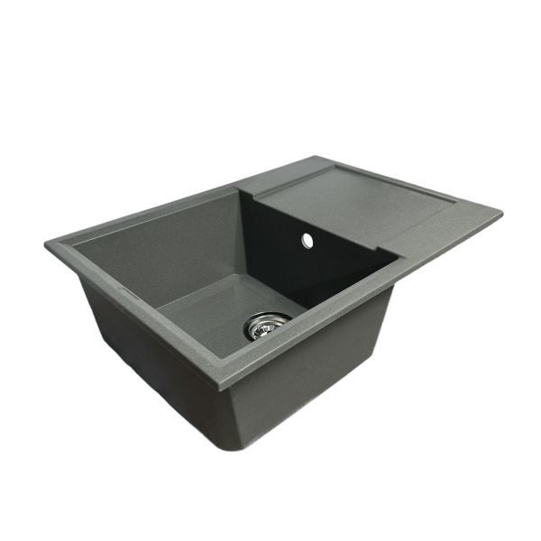Кухонная мойка Adamant HORIZON MEDIUM серая 700x500x230 мм, с крылом