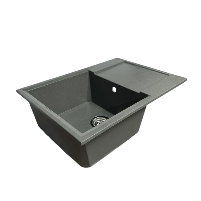 Кухонна мийка Adamant HORIZON MEDIUM сіра 700x500x230 мм, з крилом
