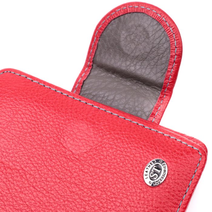 Кожаный кошелек с монетницей ST Leather 19453 красный