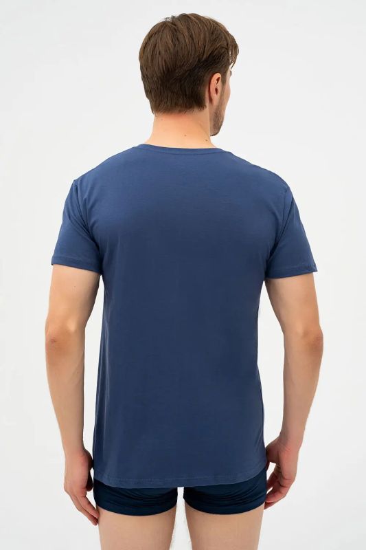 Футболка чоловіча з коротким рукавом 201 NEW 4-5XL Cornette синя