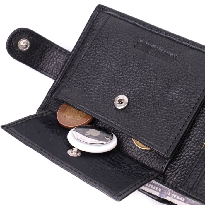 Горизонтальное мужское портмоне из натуральной кожи ST Leather 22487 черный