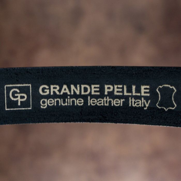 Ремінь чоловічий Grande Pelle 00249 чорний шкіряний