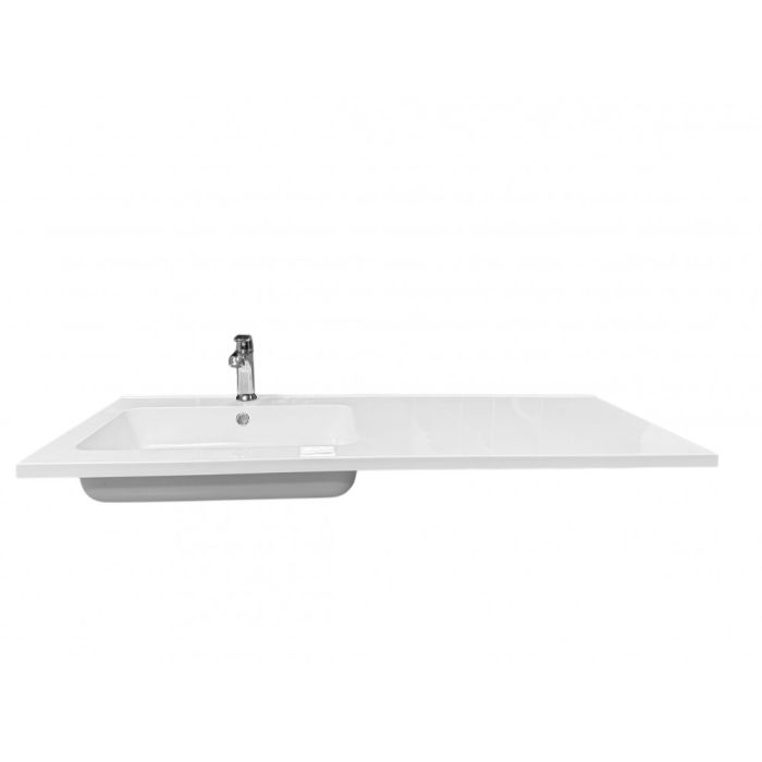 Умывальник накладной Adamant Flat White 120 L искусственный камень 1200x478x140мм