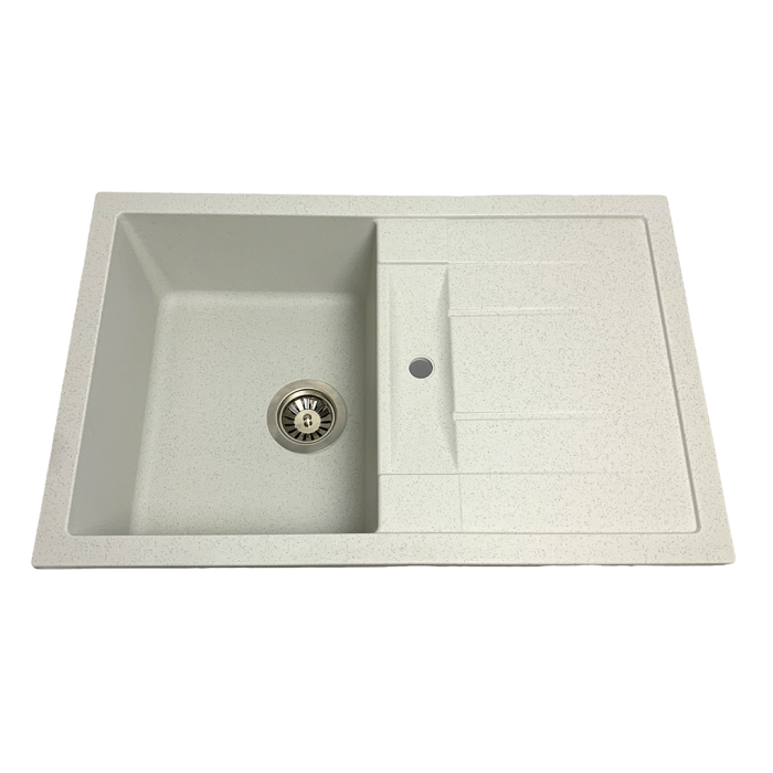 Кухонна мийка Adamant FORT old stone 770x495x200 мм, з крилом