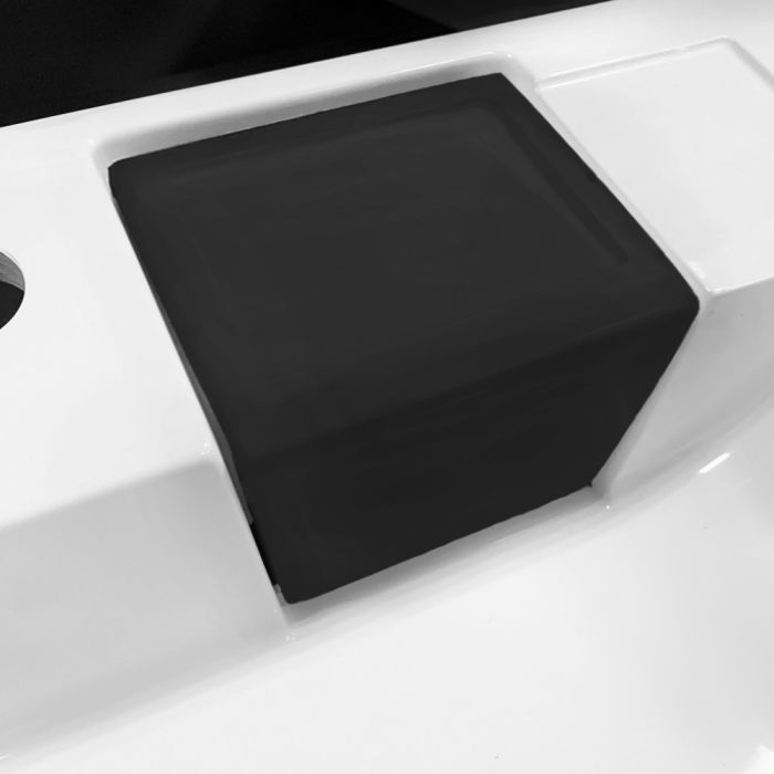 Умывальник на стиральную машину без перелива Adamant Washer New Black-White Glossy искусственный камень