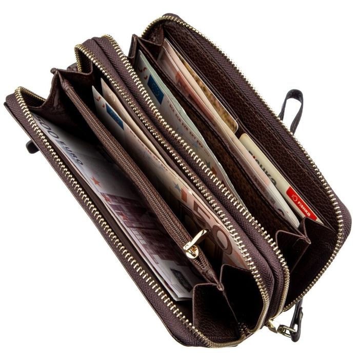 Женский лаковый клатч ST Leather 18908 коричневый