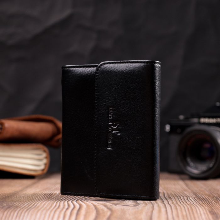Жіночий гаманець з монетницею з натуральної шкіри ST Leather 19494 чорний
