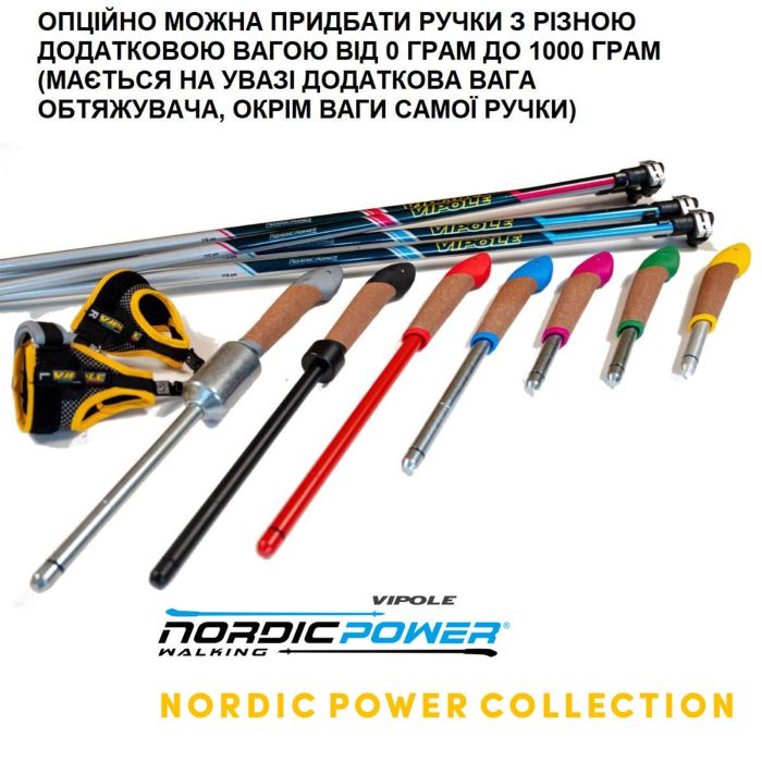 Секція палиць для скандинавської ходьби Vipole Asta Power Steps Blue 130 (SW20 01)