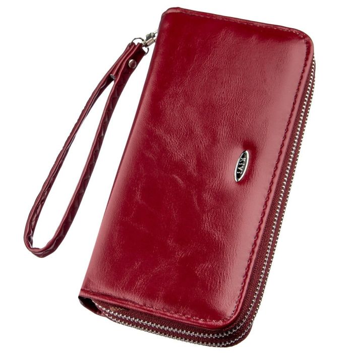 Кошелек женский из экокожи KIVI 19053 малиновый