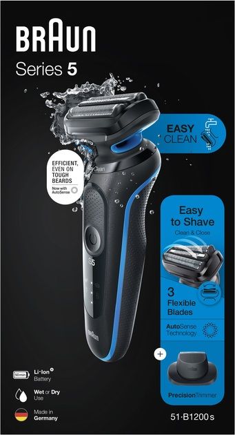 Електробритва BRAUN Series 5 51-B1200S BLUE