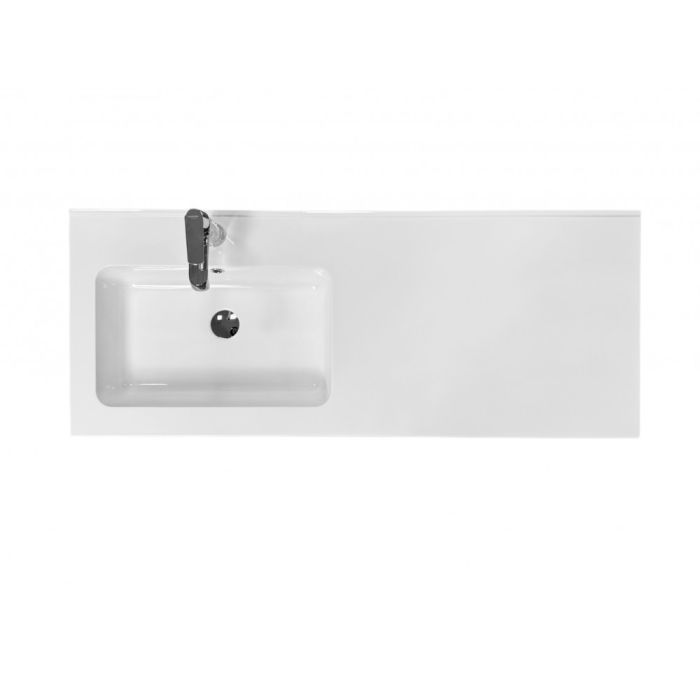 Умывальник накладной Adamant Flat White 120 L искусственный камень 1200x478x140мм