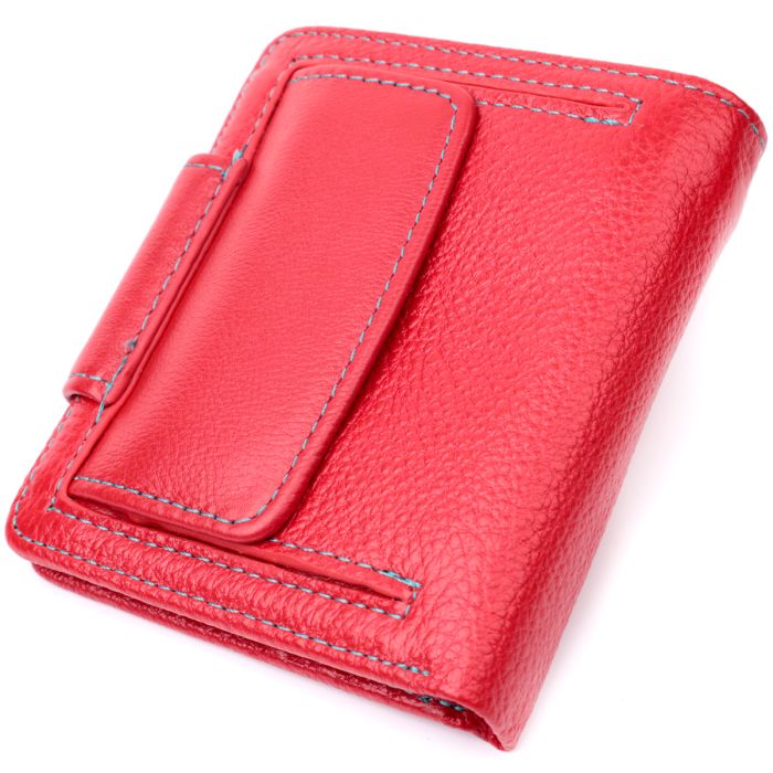Кожаный кошелек с монетницей ST Leather 19453 красный