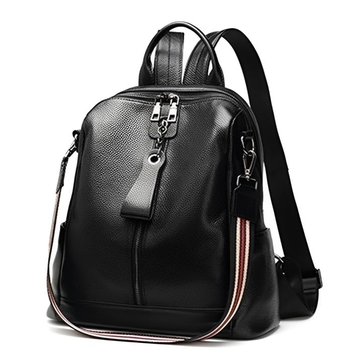 Жіночий рюкзак молодіжний шкіряний міський чорний 73354 Tiding Bag