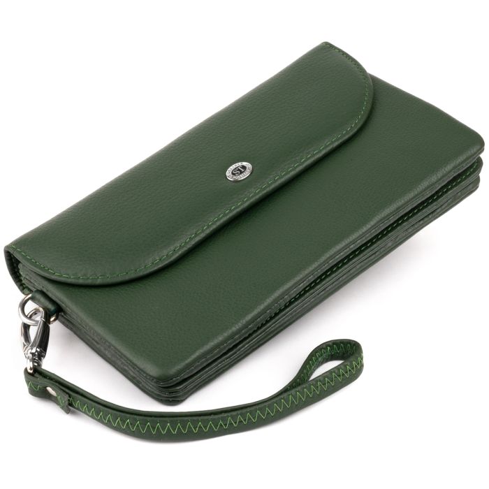 Клатч из кожи женский ST Leather 19320 зеленый