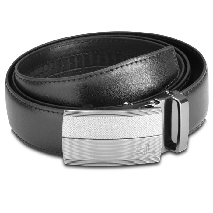Ремінь чоловічий шкіряний Semi Line Black (P8235-0 L)