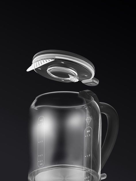 Електрочайник POLARIS PWK 17103CGL Water Way Pro Чорний
