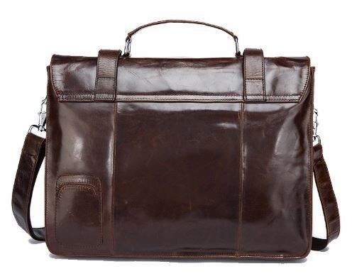 Портфель з гладкої шкіри 14866 Vintage коричневий