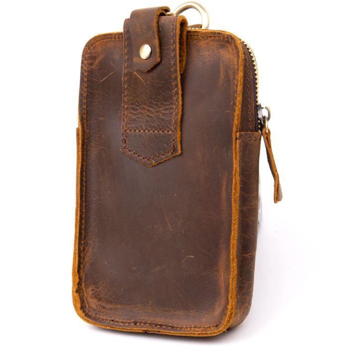 Сумка чоловіча на пояс 20419 Vintage коричнева