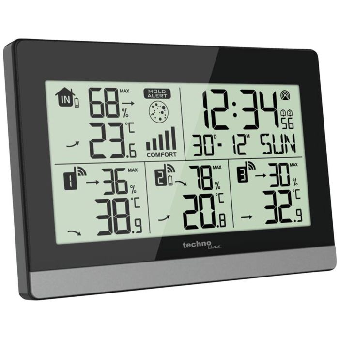 Термогігрометр Technoline WS7065 Black/Silver (WS7065)
