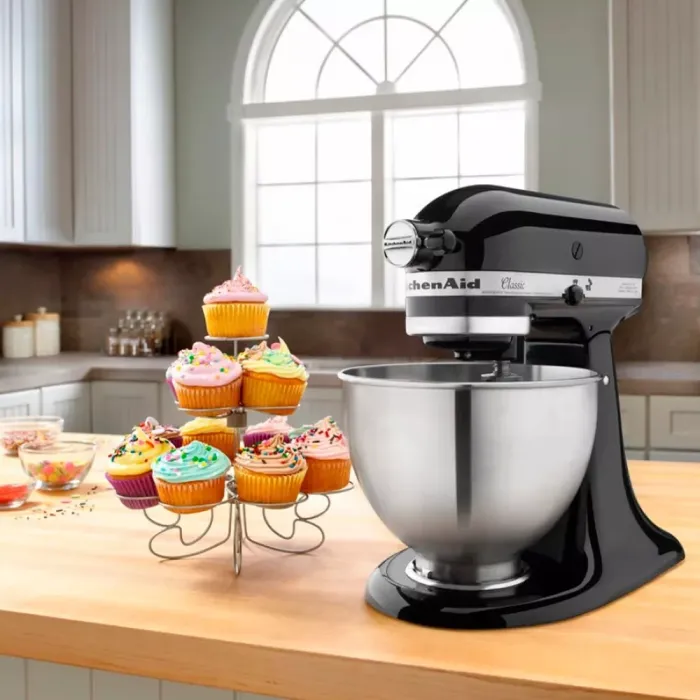 Кухонна машина KitchenAid CLASSIC 4,3 л 5K45SSEOB з відкидним блоком чорний
