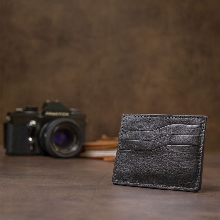 Кожаный картхолдер Grande Pelle 11500 черный