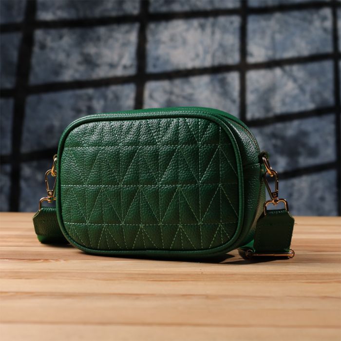 Цікава сумка для жінок з натуральної шкіри Vintage 22900 зелена