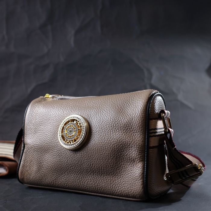 Сумка для стильних жінок із натуральної шкіри Vintage 22263 бежева