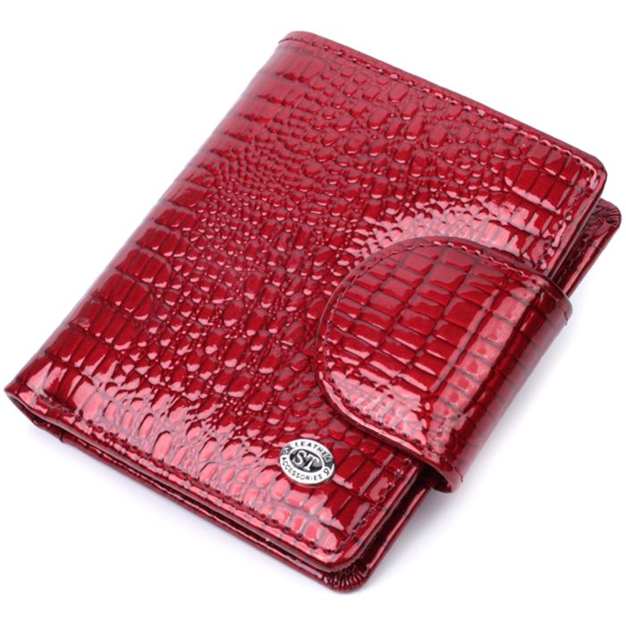Лакований гаманець для жінок середнього розміру ST Leather 22685 червоний